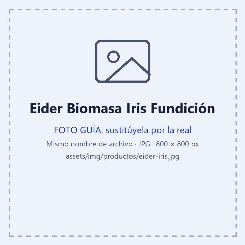 Fotografía del Eider Biomasa Iris Fundición