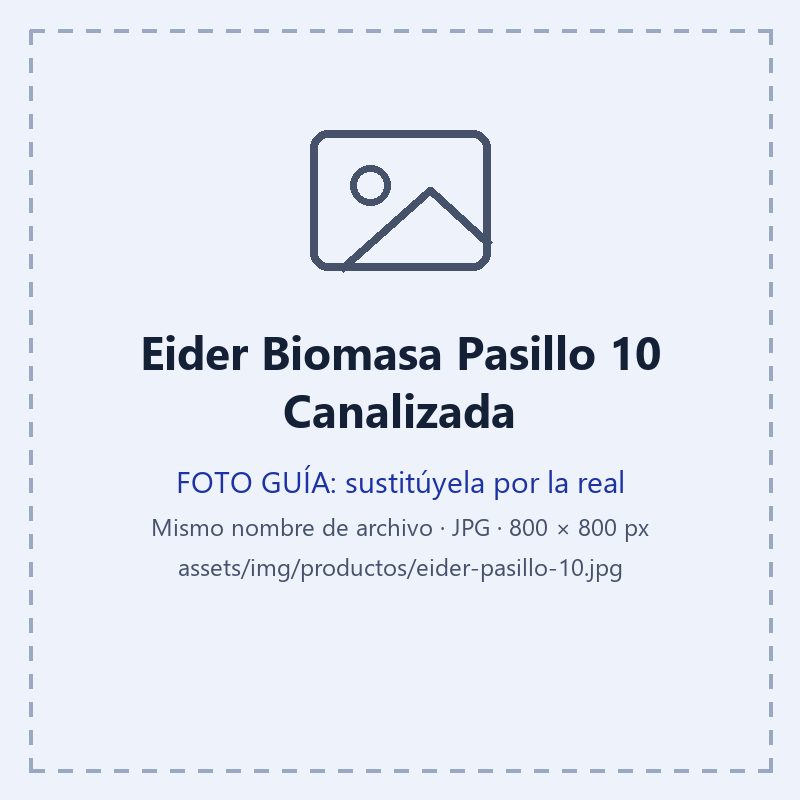 Fotografía del Eider Biomasa Pasillo 10 Canalizada